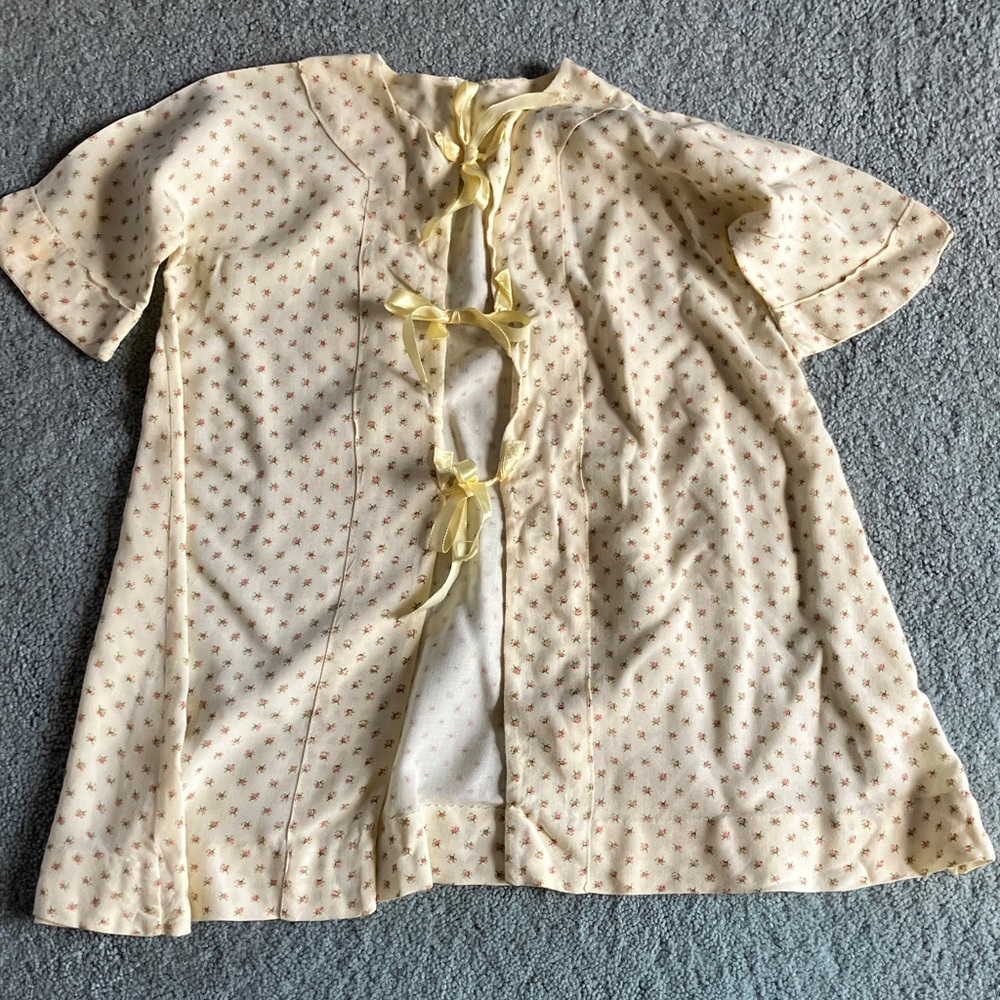 Source Unknown Cream Dress with Yellow Accents